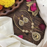 AD Stone Pendant Short neckpiece -Red Green- G9052